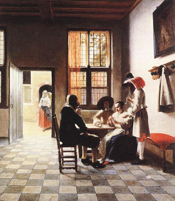 HOOCH, Pieter de Cardplayers in a Sunlit Room sg